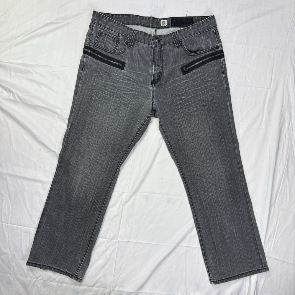 VTG Marc Ecko Jeans Cut and Sew Black Denim Men's 38x30 Straight Grunge Designer